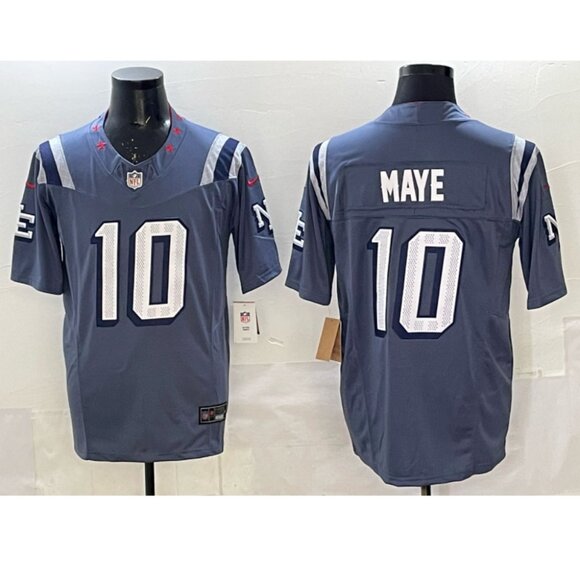 Mens Youths Drake Maye Vapor Stitched Jersey Storm Blue - Picture 2 of 2